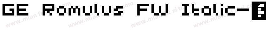 GE Romulus FW Italic字体转换